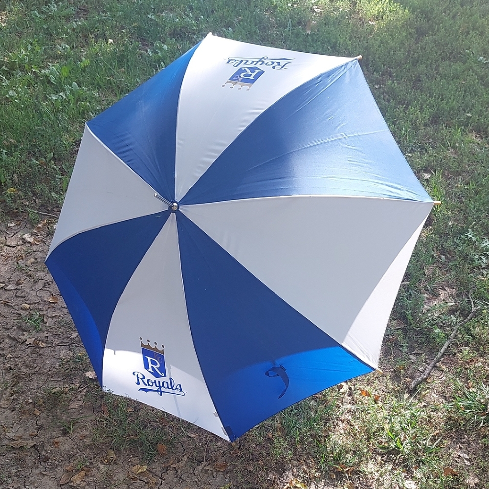 Blue and White KC Royals Umbrella